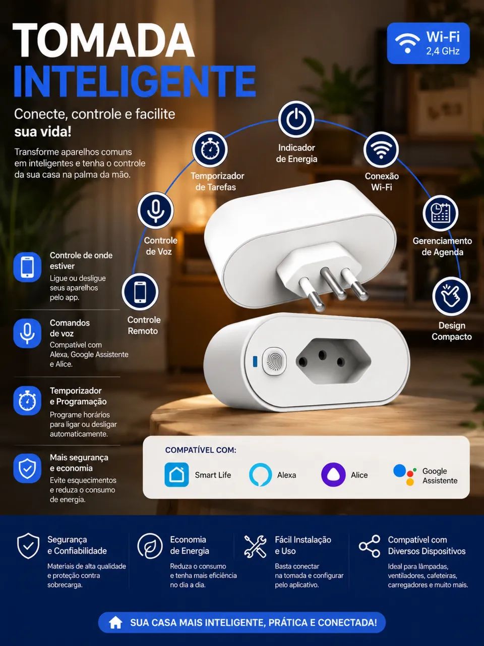 Tomada inteligente Wi-Fi  - Foto 2