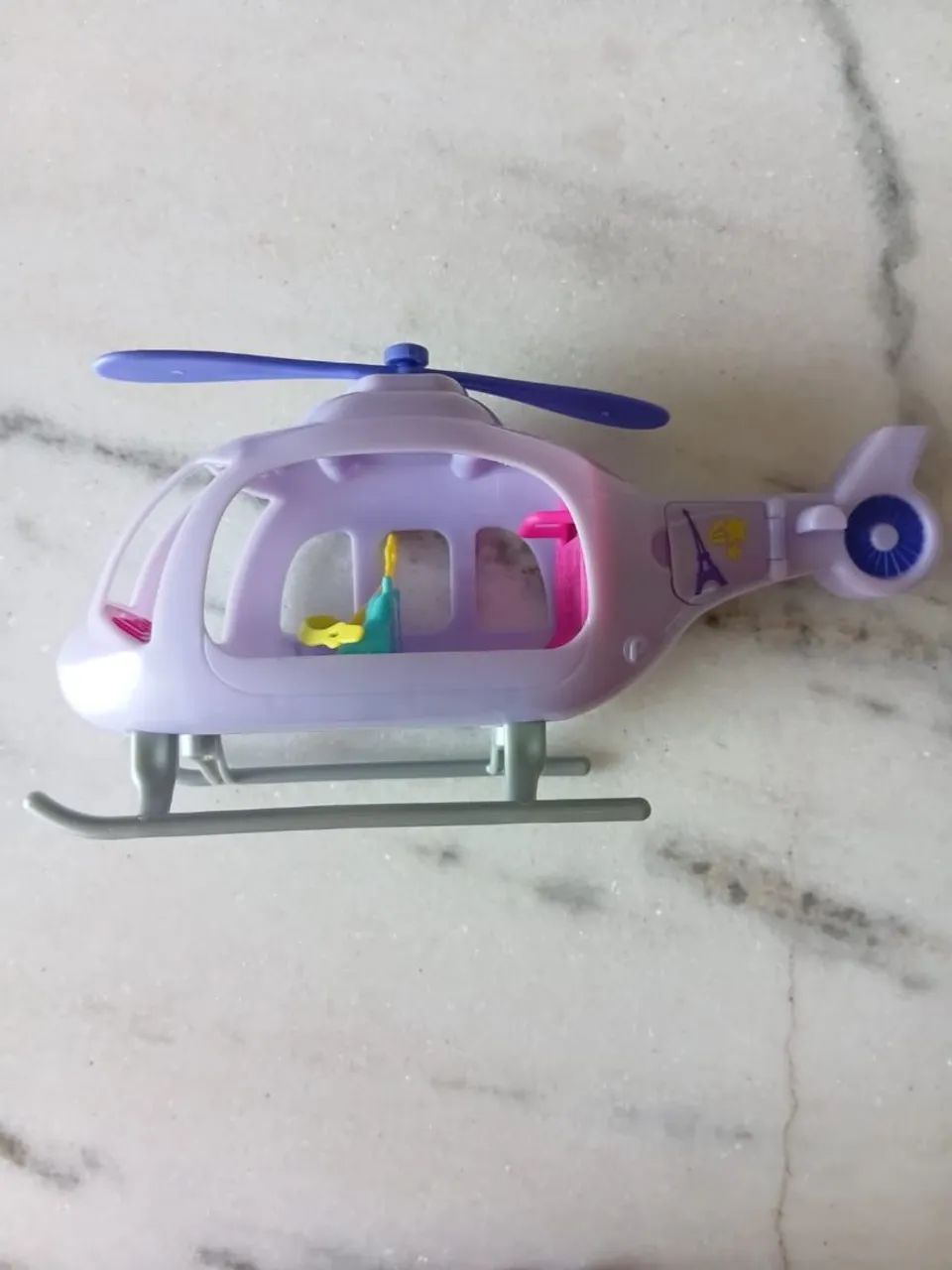 Brinquedo Boneca Polly Pocket helicóptero 