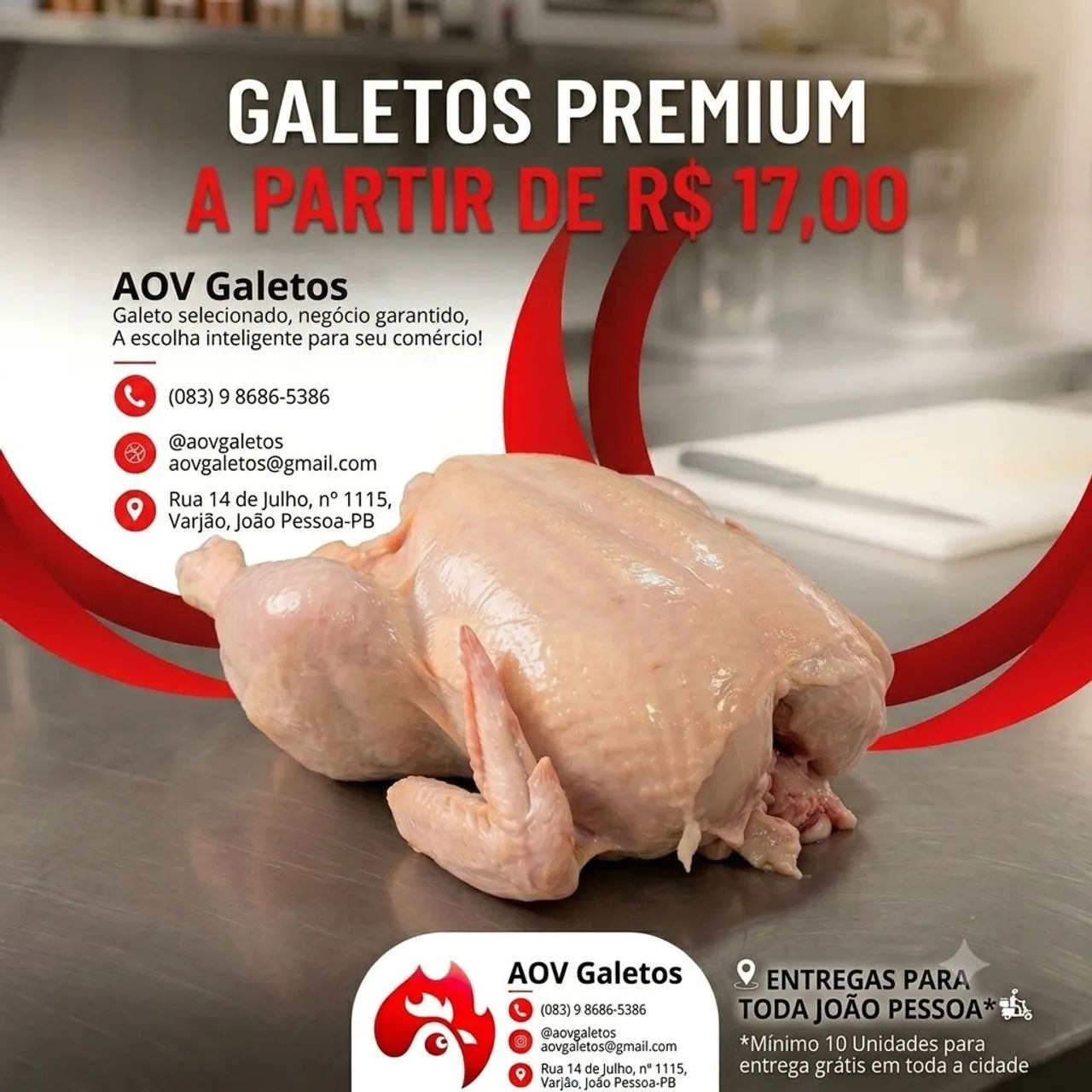 GALETO PARA REVENDA