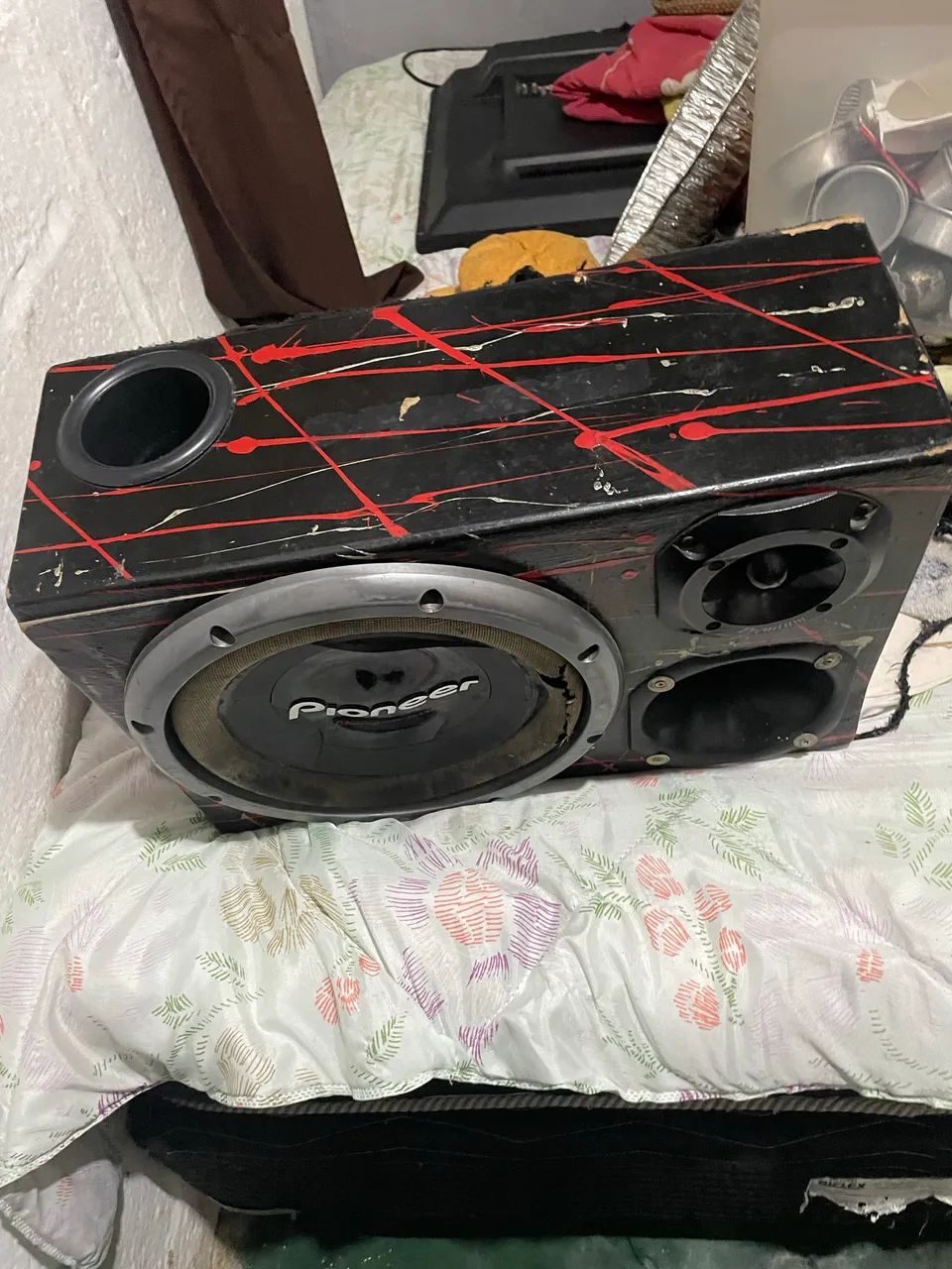 Caixas de som trio com módulo taramps 