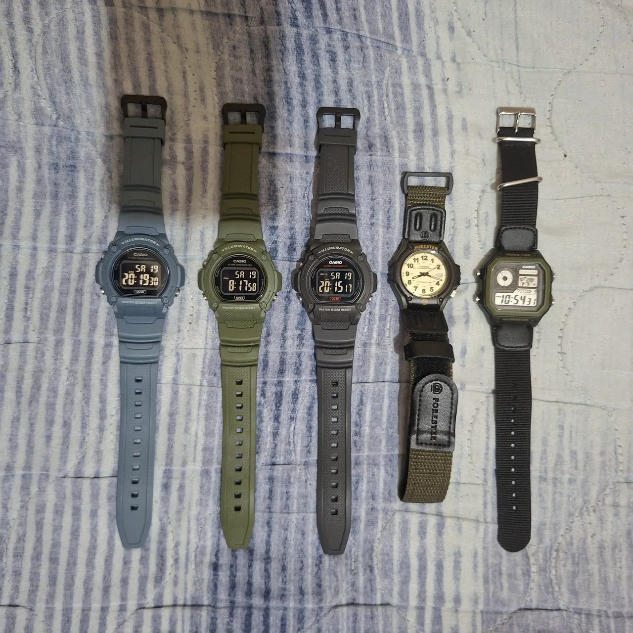 Coleção 5 relógios Casio