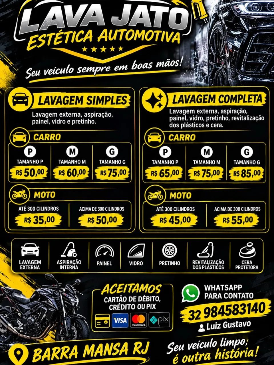 Lava jato estética automotiva 