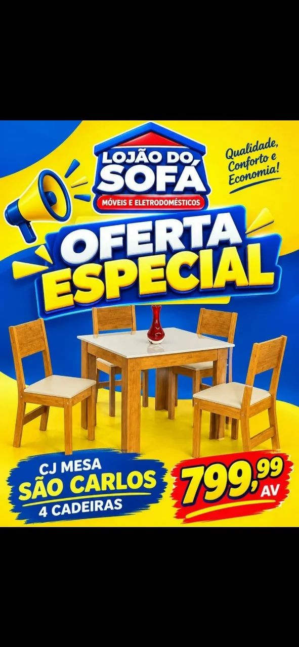 Mesa de 4 cadeiras 
