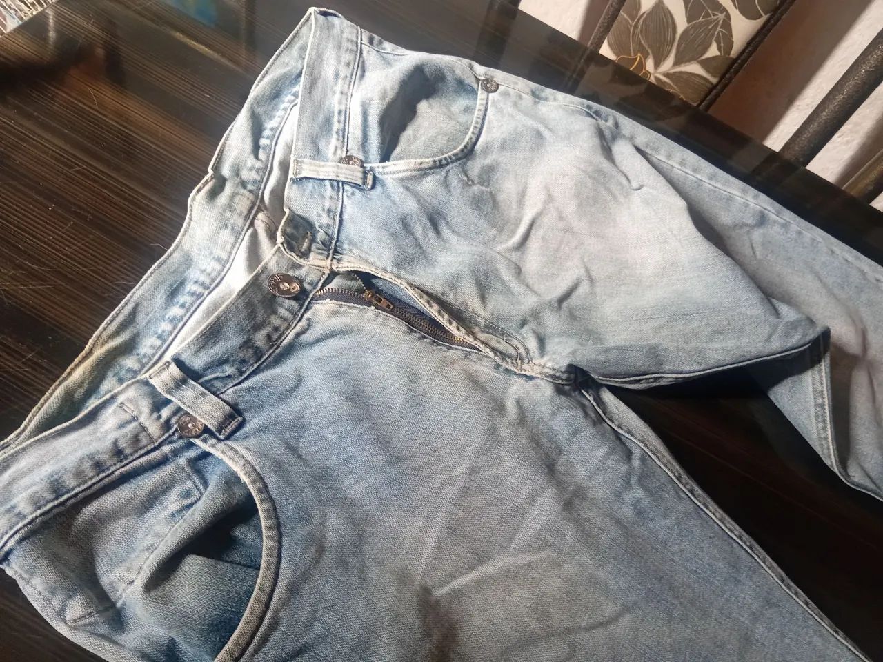 Calça jeans original da Aldeia dos ventos 46 - Foto 5