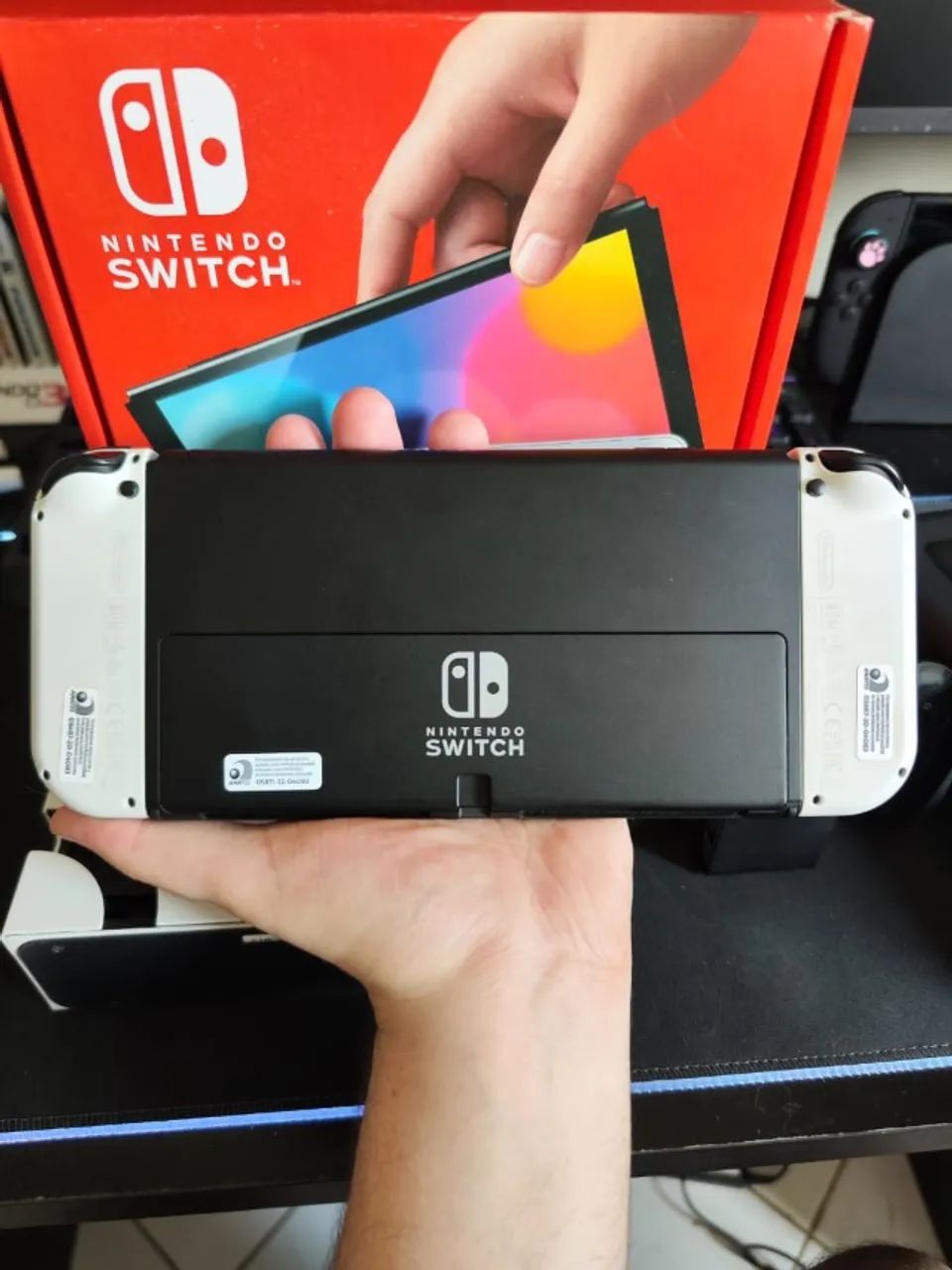 Switch Oled Bloqueado + Acessórios - Foto 5