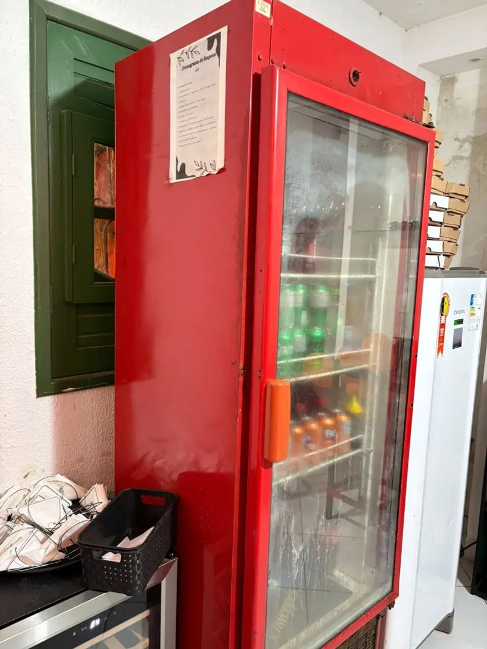 Freezer Expositor Vertical 220V Vermelho - Gelando Perfeitamente - Foto 5