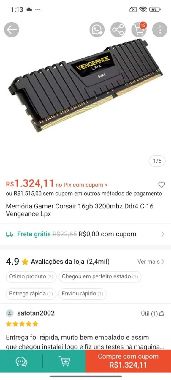 MEMORIA 16GB 2UNIDADE - Foto 3