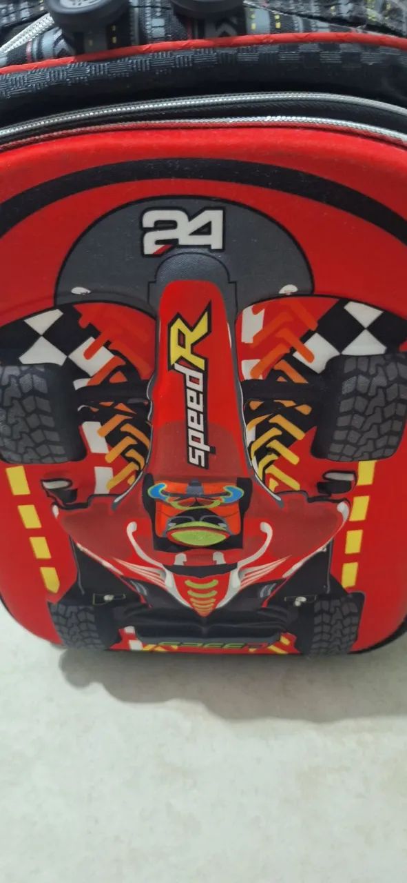 Mochila Carro 3D com led brilho  - Foto 2