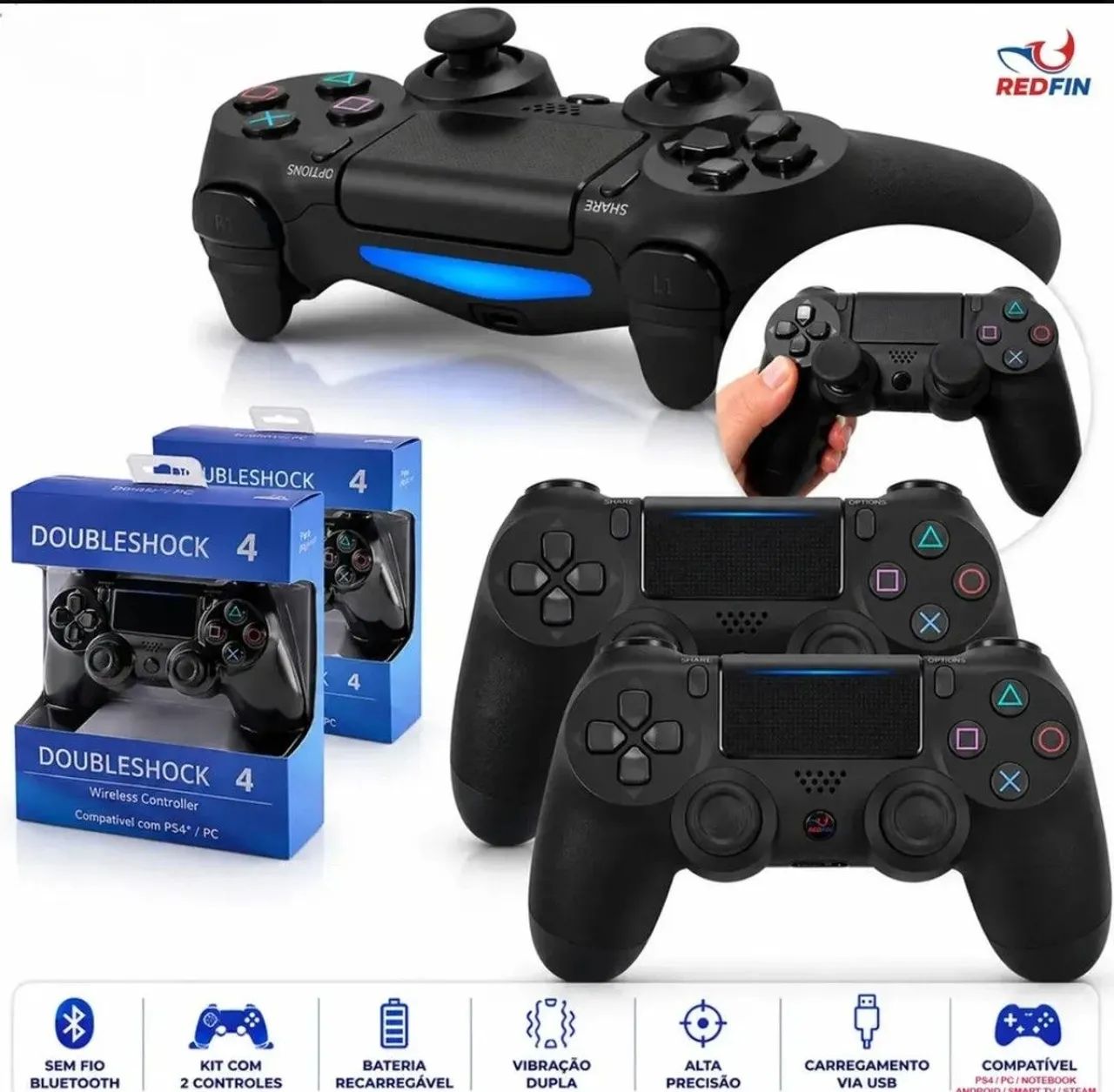 2 controles de ps4 - Foto 3