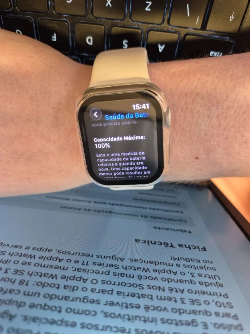 Apple Watch SE 3 40mm GPS+Cellular - LTE - Bateria 100%, 2 pulseiras - Foto 2