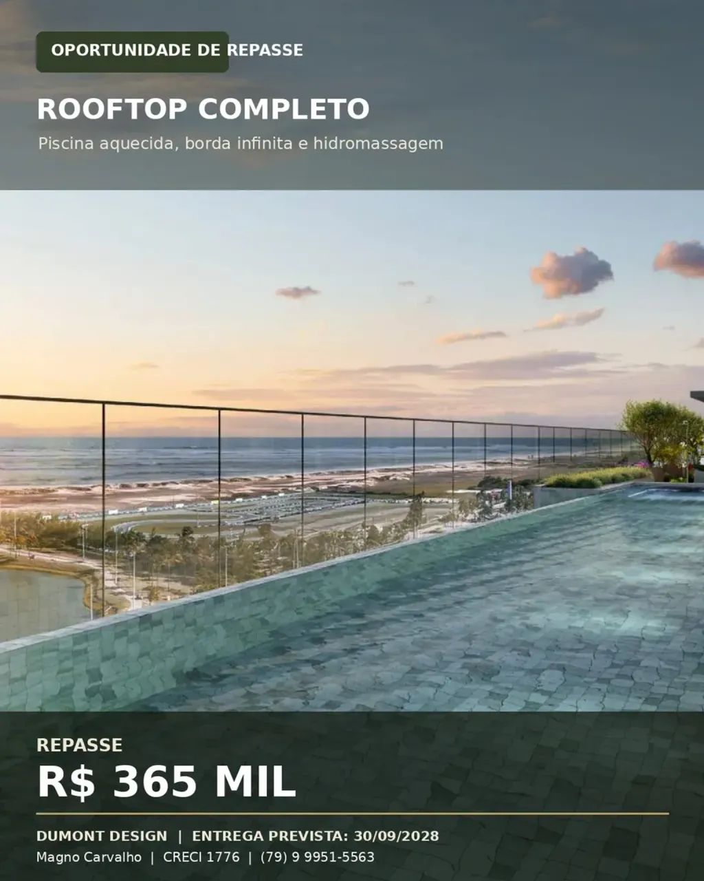 Studio no Dumont Design  Orla de Atalaia  Repasse R$ 365 mil - Foto 5
