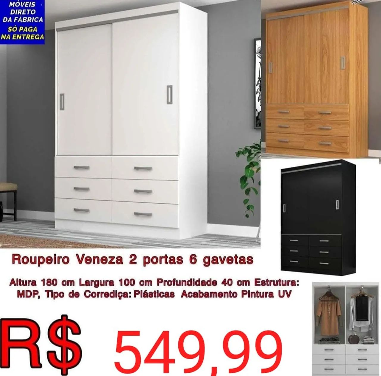Guarda roupas solteiro  - Foto 2