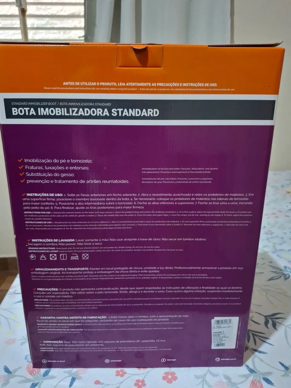 BOTA IMOBILIZADORA PE ESQUERDO  - Foto 3