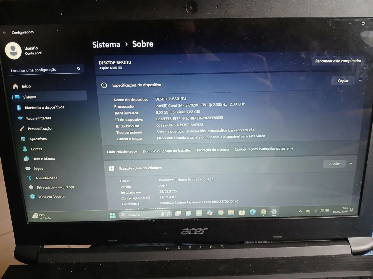 Notebook Acer 8g ram - Foto 2