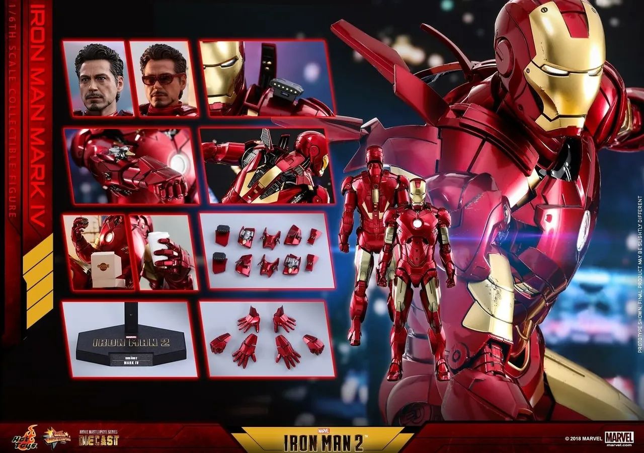 IRON MAN 2 Mark IV - HOTTOYS (32cm) - Foto 3