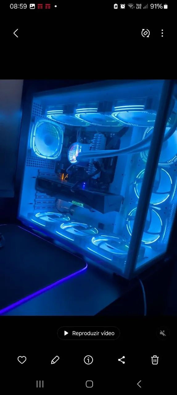 PC GAMER COMPLETO À VENDA - SETUP RGB BRANCO - Foto 2