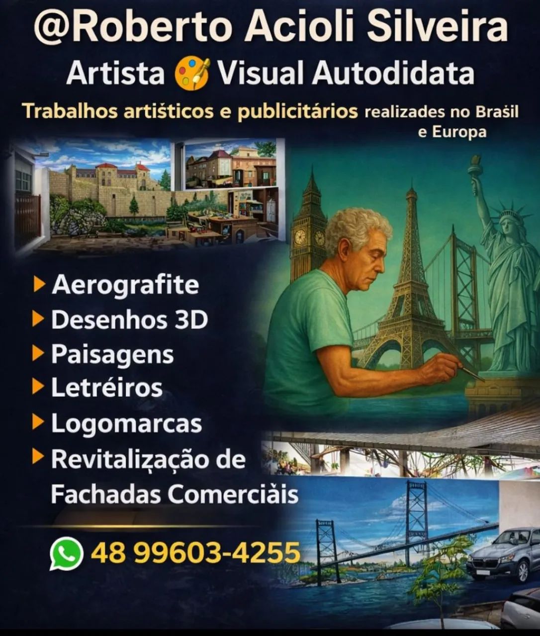 Letreiros - Aerografite - Renovação de Fachadas Comerciais. 
