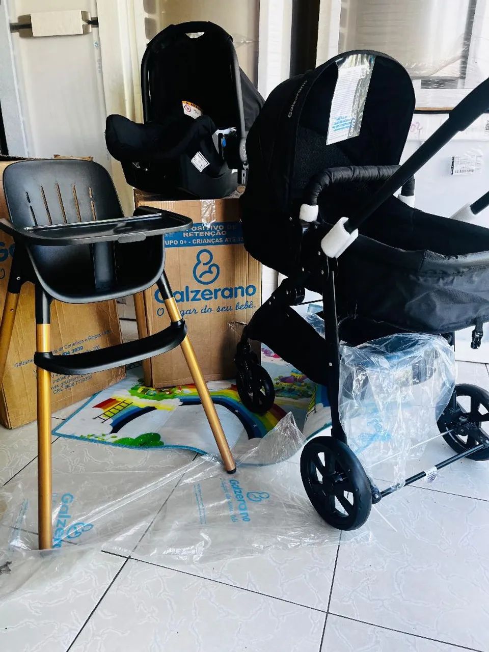 Carrinho de bebê berço Moisés + bebê conforto e adaptadores novos - Foto 2