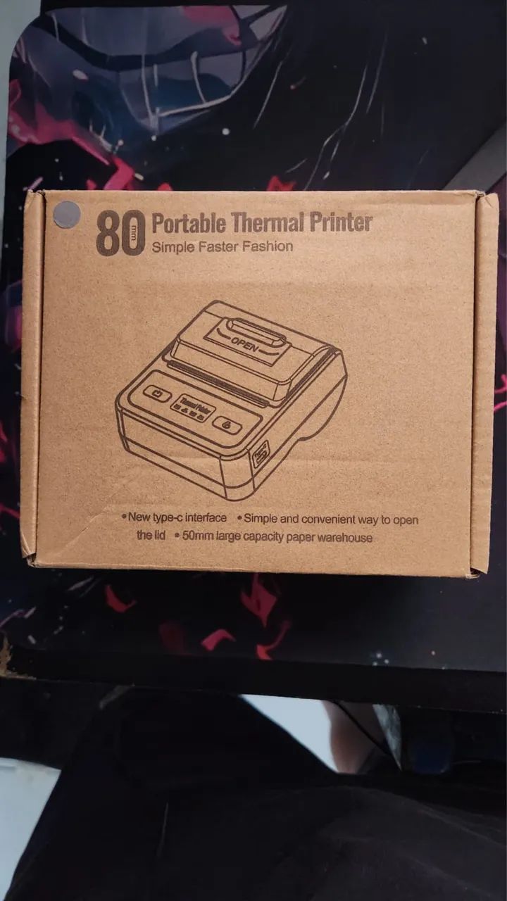 80 portable thermal printer impressora - Foto 3