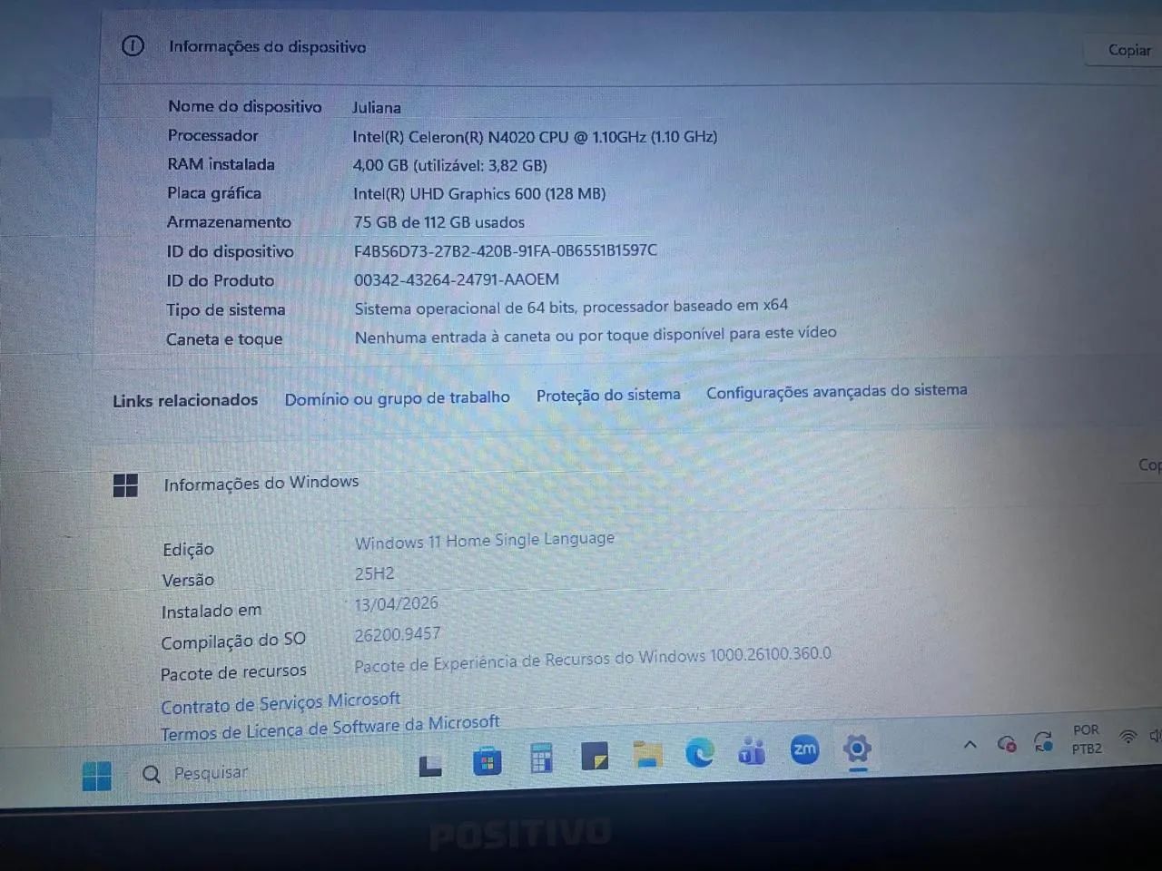 Notebook positivo novinho - Foto 3