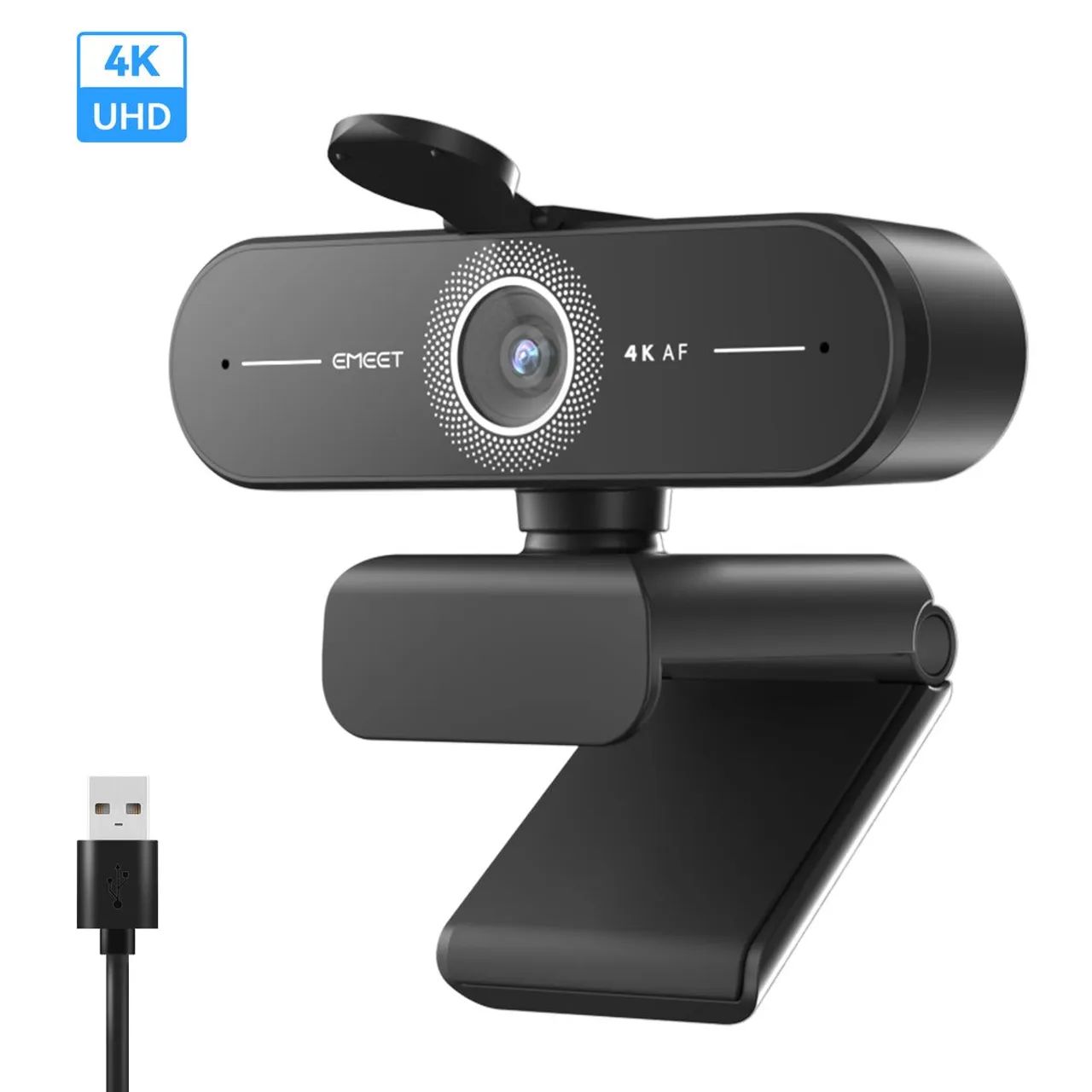 Webcam Emeet 4k C60E Auto Focus 2 Microfones Usb