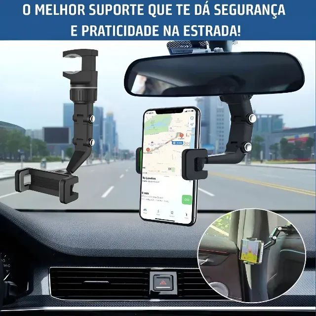 Suporte Veicular 360° Oberon Para Retrovisor Or-sp04  - Foto 2