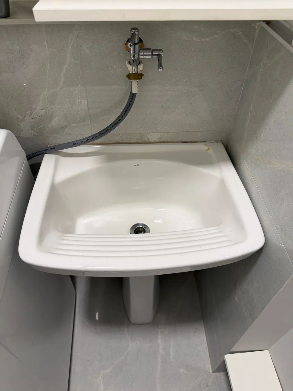 TANQUE DE LOUÇA DECA BRANCO COM COLUNA - Foto 3