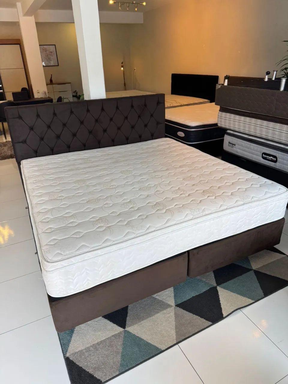 Cama box KING MAXFLEX COM COLCHÃO E CABECEIRA  - Foto 4