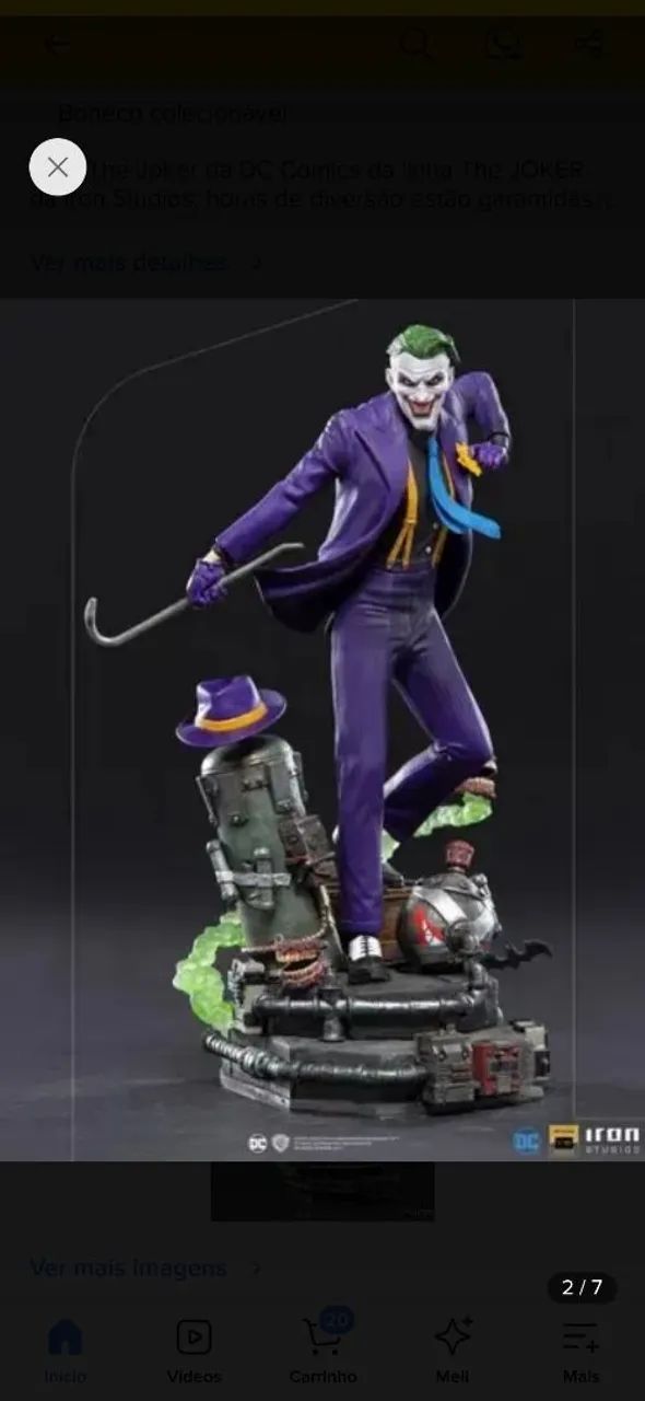 Joker deluxe iron studios 1/10 Novo Lacrado - Foto 2