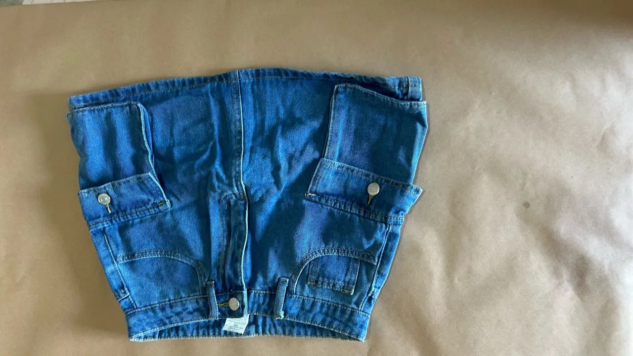 Mini saia jeans 
