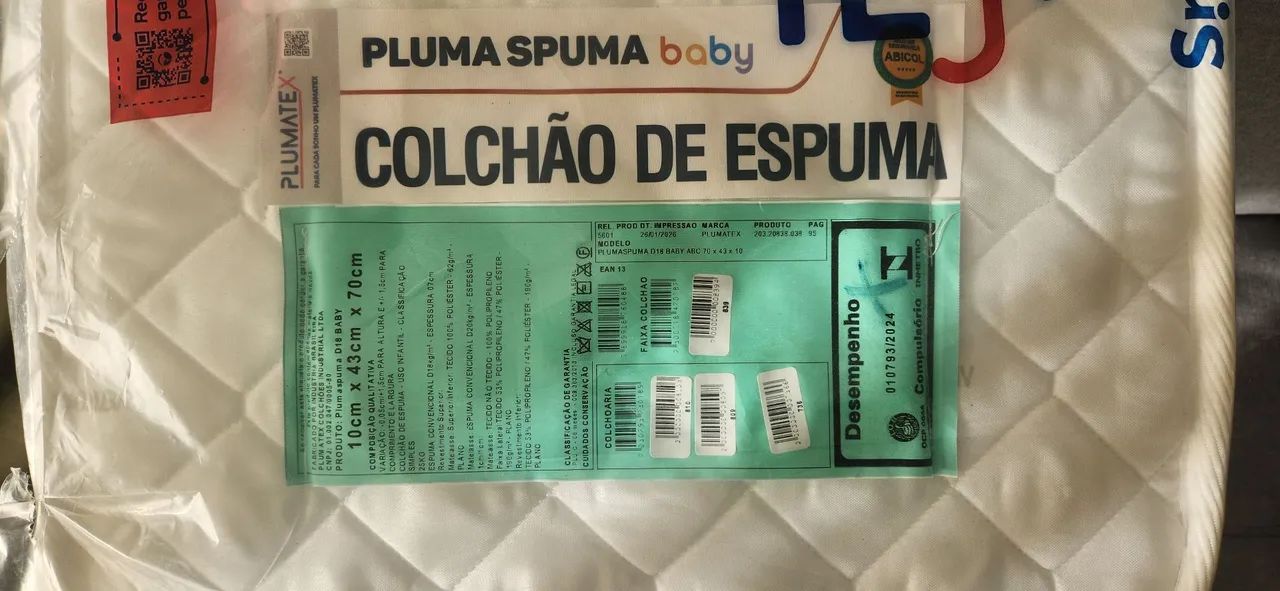 Mini colchão de espuma LACRADO para mini berço - Foto 5