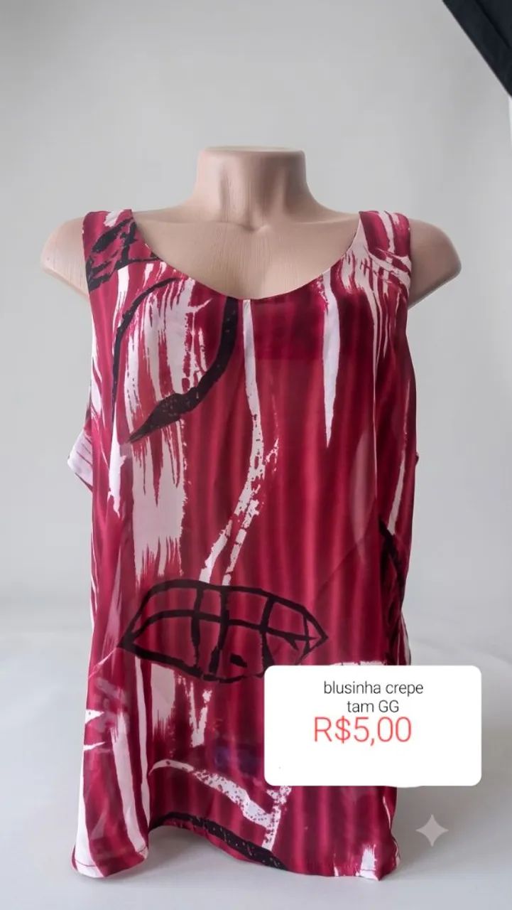 Blusas femininas M e G  R$5,00 - Foto 4