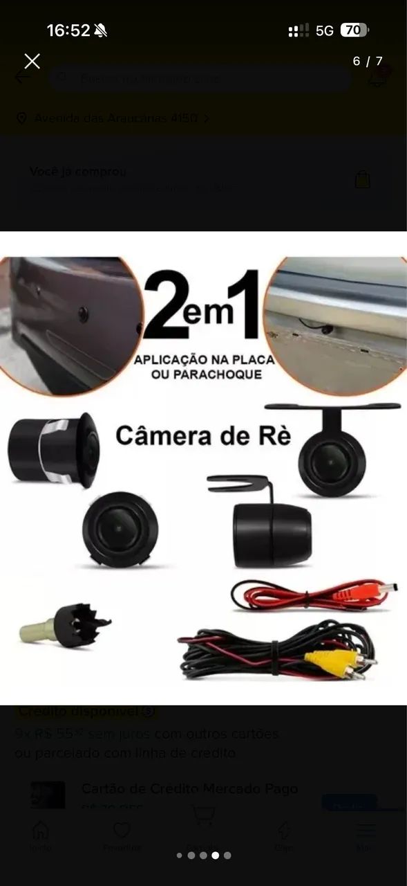 Central Multimídia MP5 VW UP 2014/2015/2016, Câmera e Molduras - Foto 3