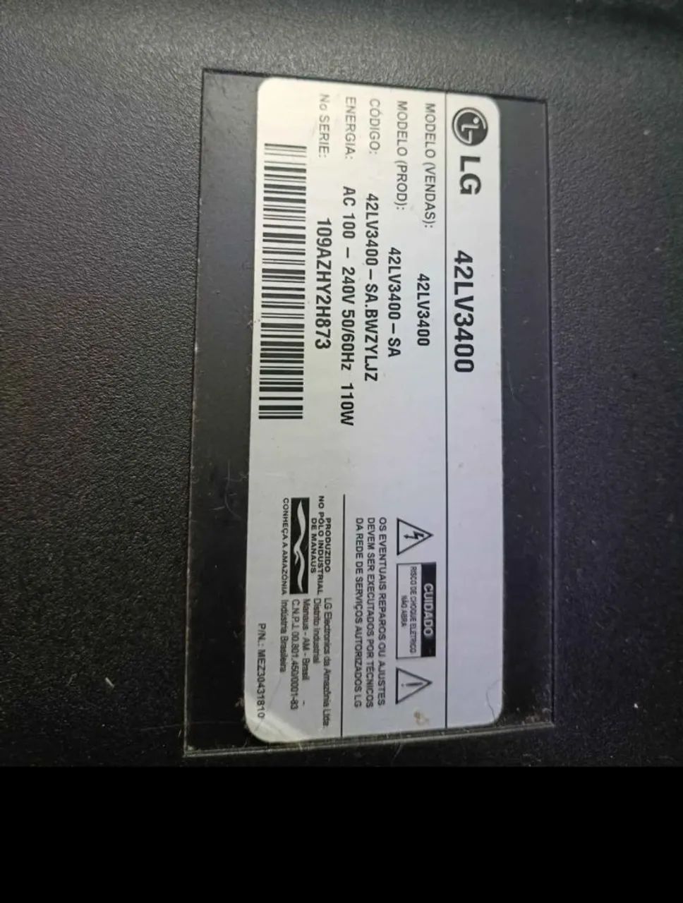 Tv 42 polegadas LG com defeito na tela 42LV3400 - Foto 2