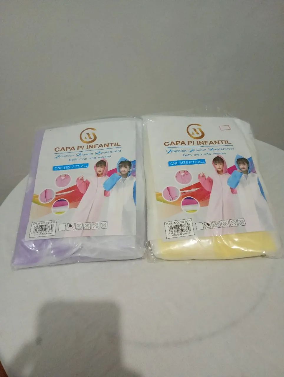 Capa de chuva infantil 