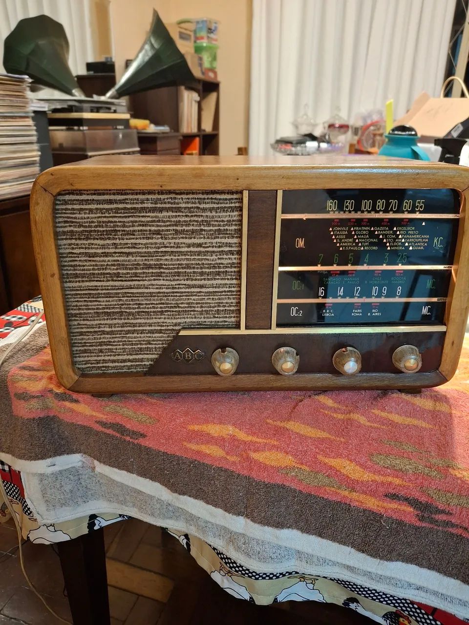 RÁDIO ABC VALVULADO FINAL DOS ANOS 1950 TOTALMENTE RESTAURADO LINDO!