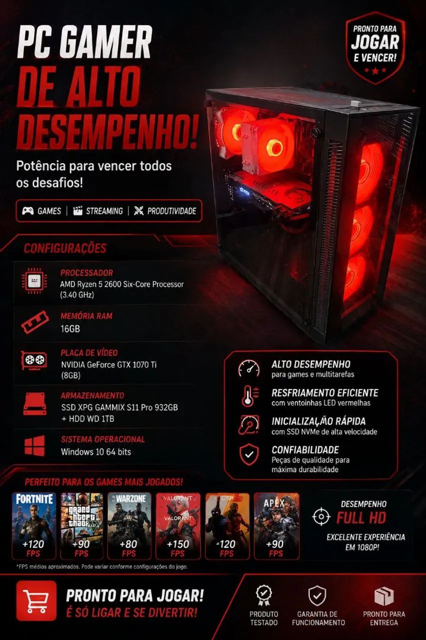 Vendo PC gamer