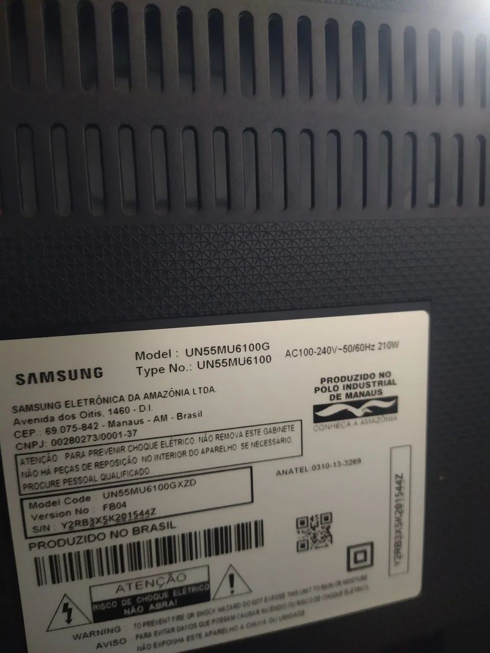 Tv Samsung 55 polegadas com tela quebrada 