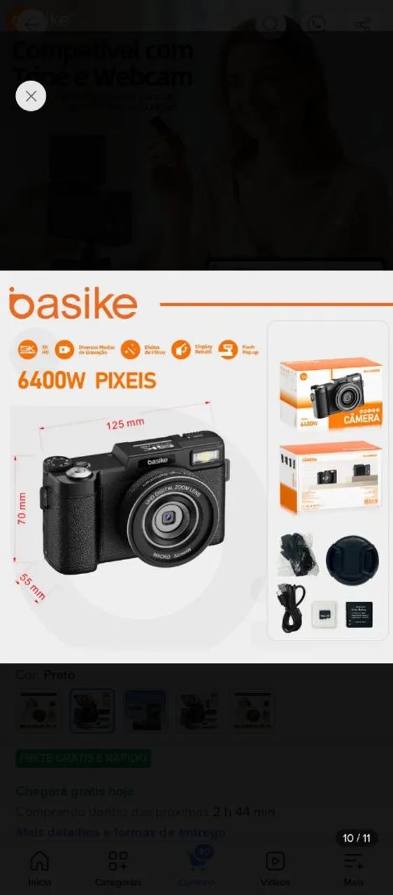 Câmera Digital BAZIKE na caixa. - Foto 3