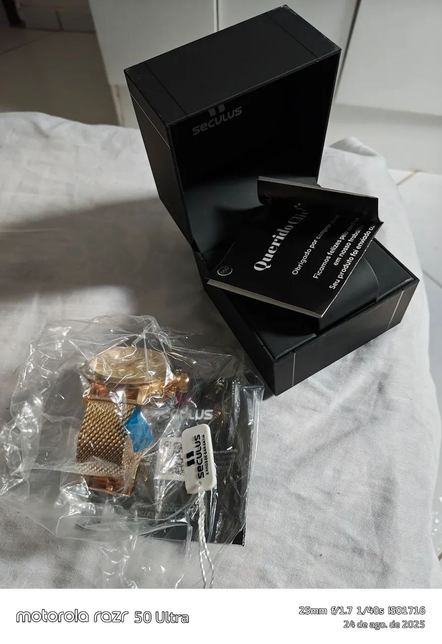 RELÓGIO SÉCULOS ORIGINAL DOURADO  - Foto 4