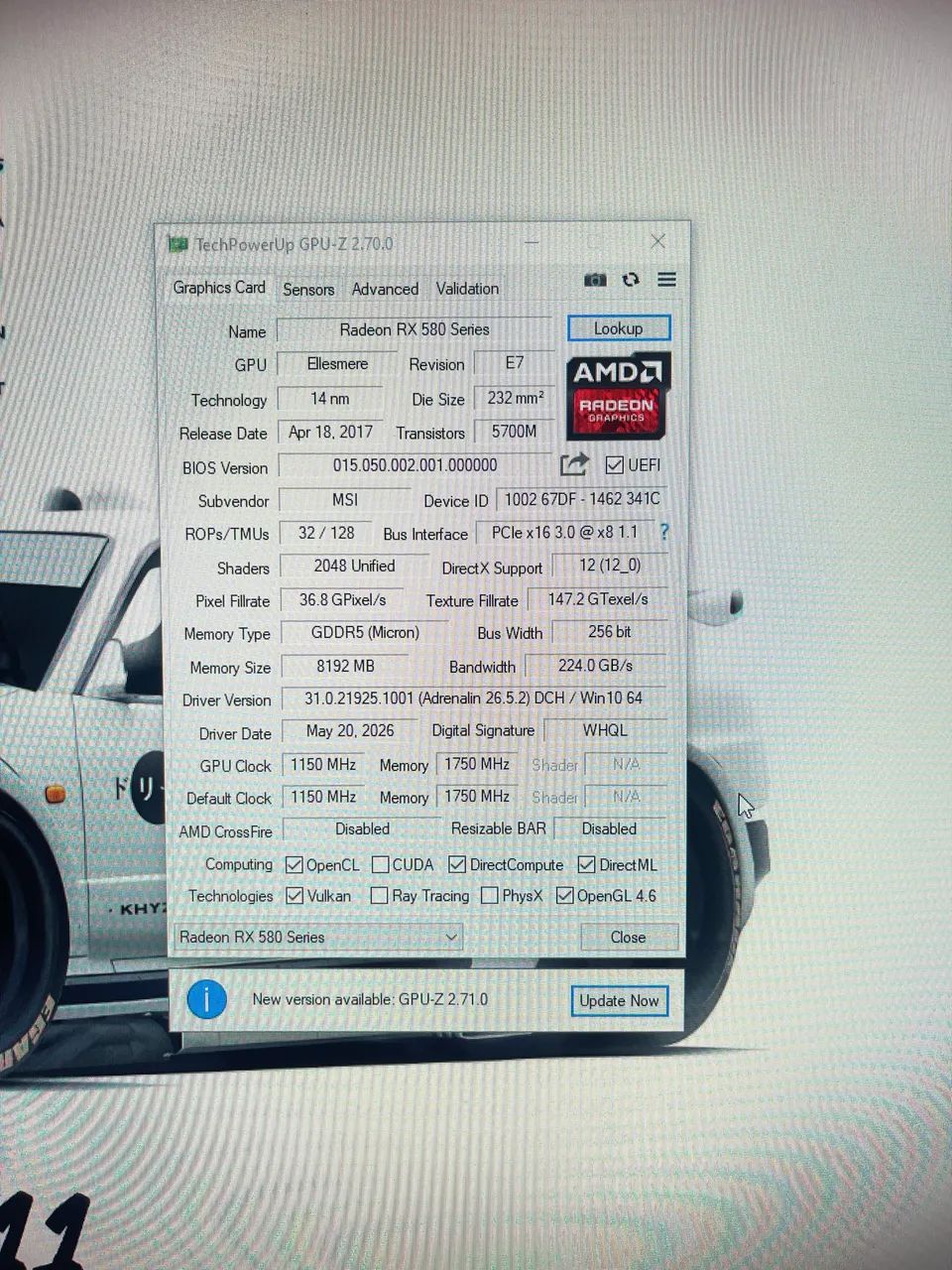 PLACA DE VÍDEO RX 580 8Gb SEMINOVA - Foto 2