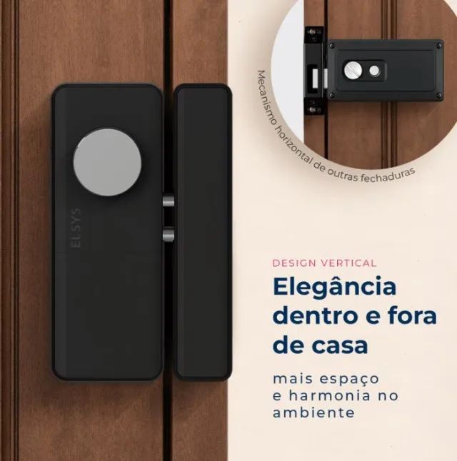 Fechadura Digital De Sobrepor Vertical Pop Esf-ds1100v Elsys Nova Lacrada - Foto 4
