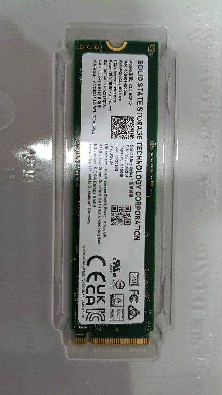 HD - SSD M.2 Nvme 512gb Solid State Storage Cl4-8d512