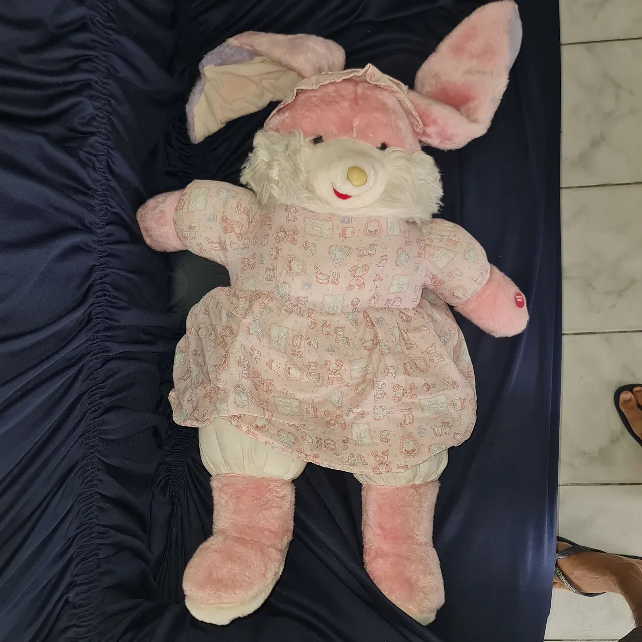 Coelhinha e urso de pelúcia 60cm - Foto 2