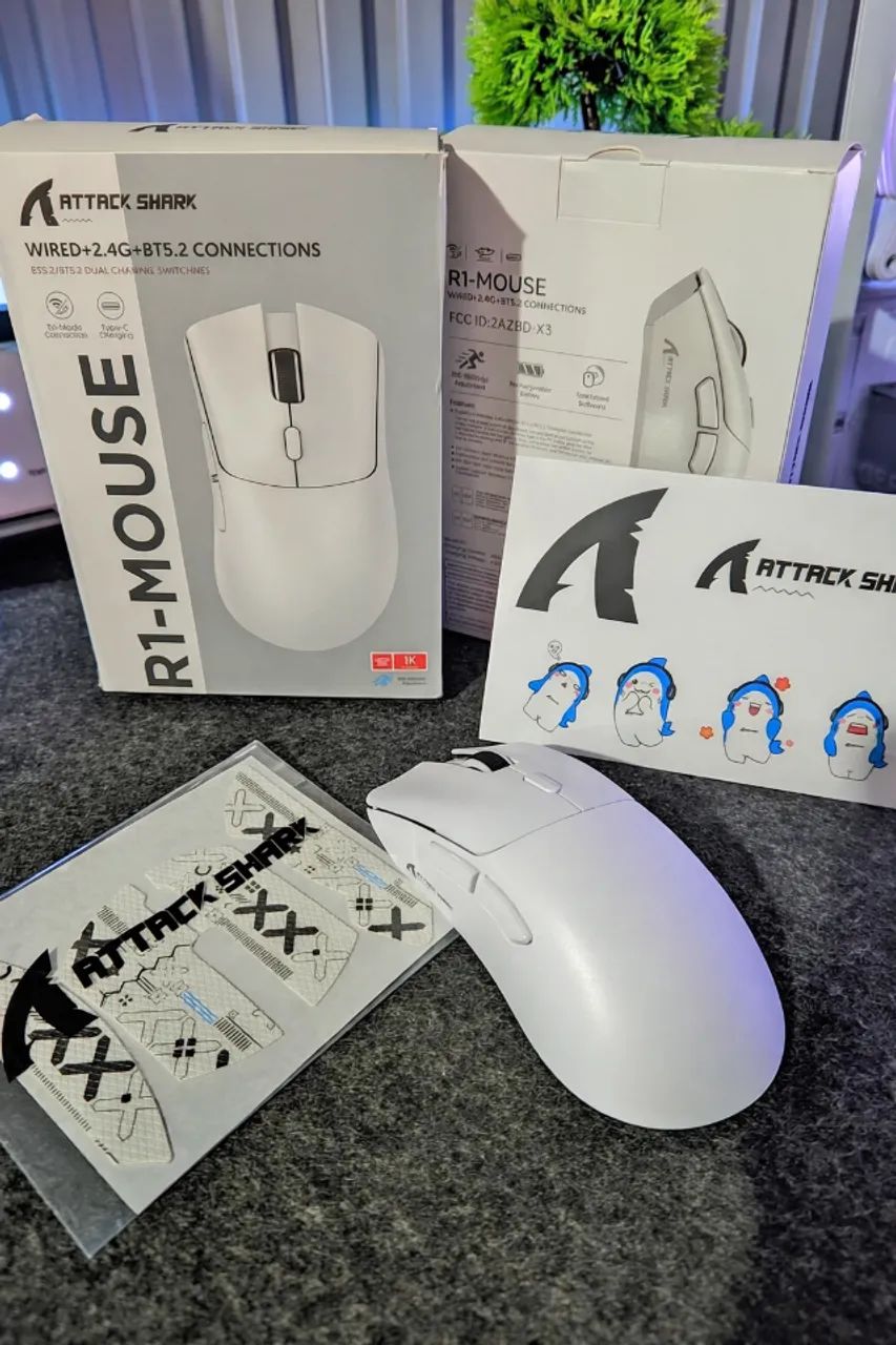 MOUSE R1 SHARK ATTACK - ENTREGA GRÁTIS - Foto 4