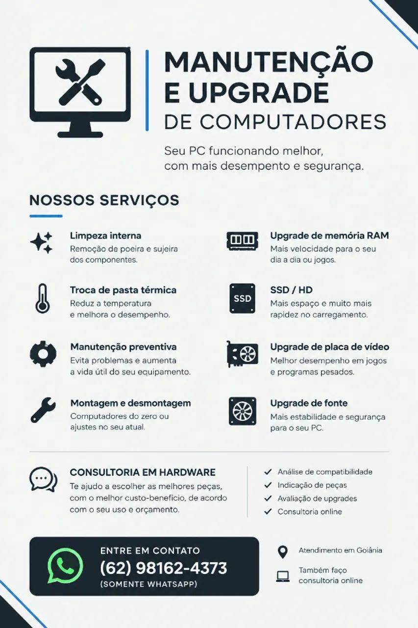 ? CONSULTORIA EM HARDWARE ? MONTE OU MELHORE SEU PC SEM GASTAR À TOA