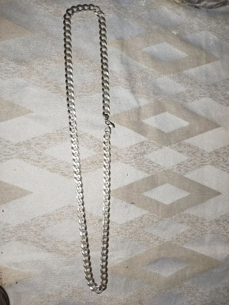 Cordão de prata 10mm 70cm