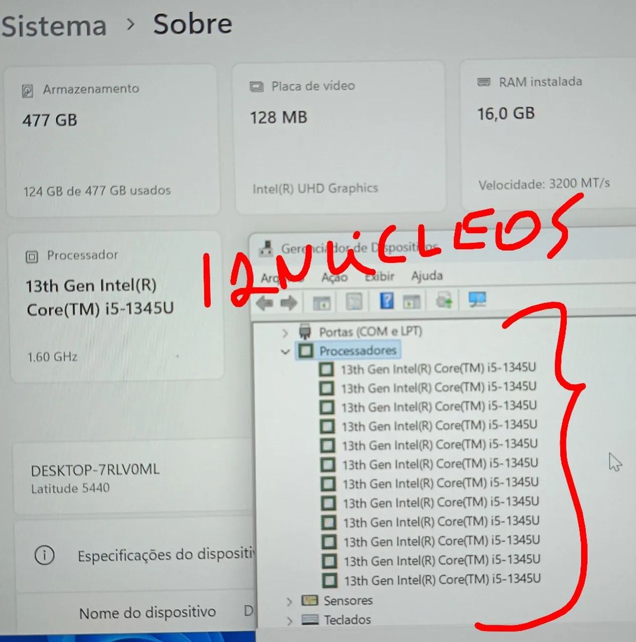 Notebook Dell 5440, GarantiaDell até 2028, i5 vPRO, 13º,12Núcleos,16GB DDR4,SSD Nvme512GB - Foto 3