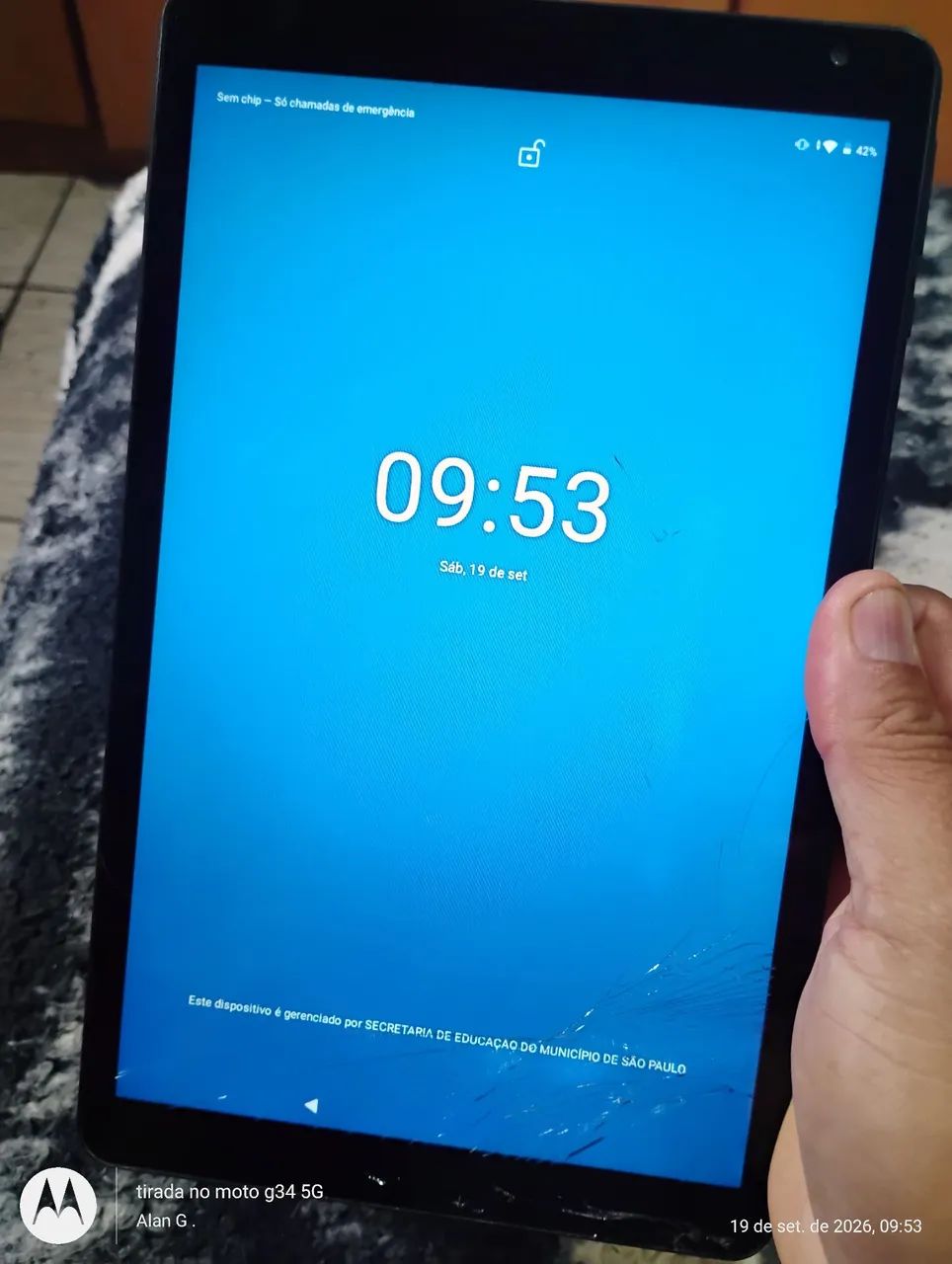 Tablet M10 pro max 4g  ( tablet tela trincada mas funcionando)  - Foto 2