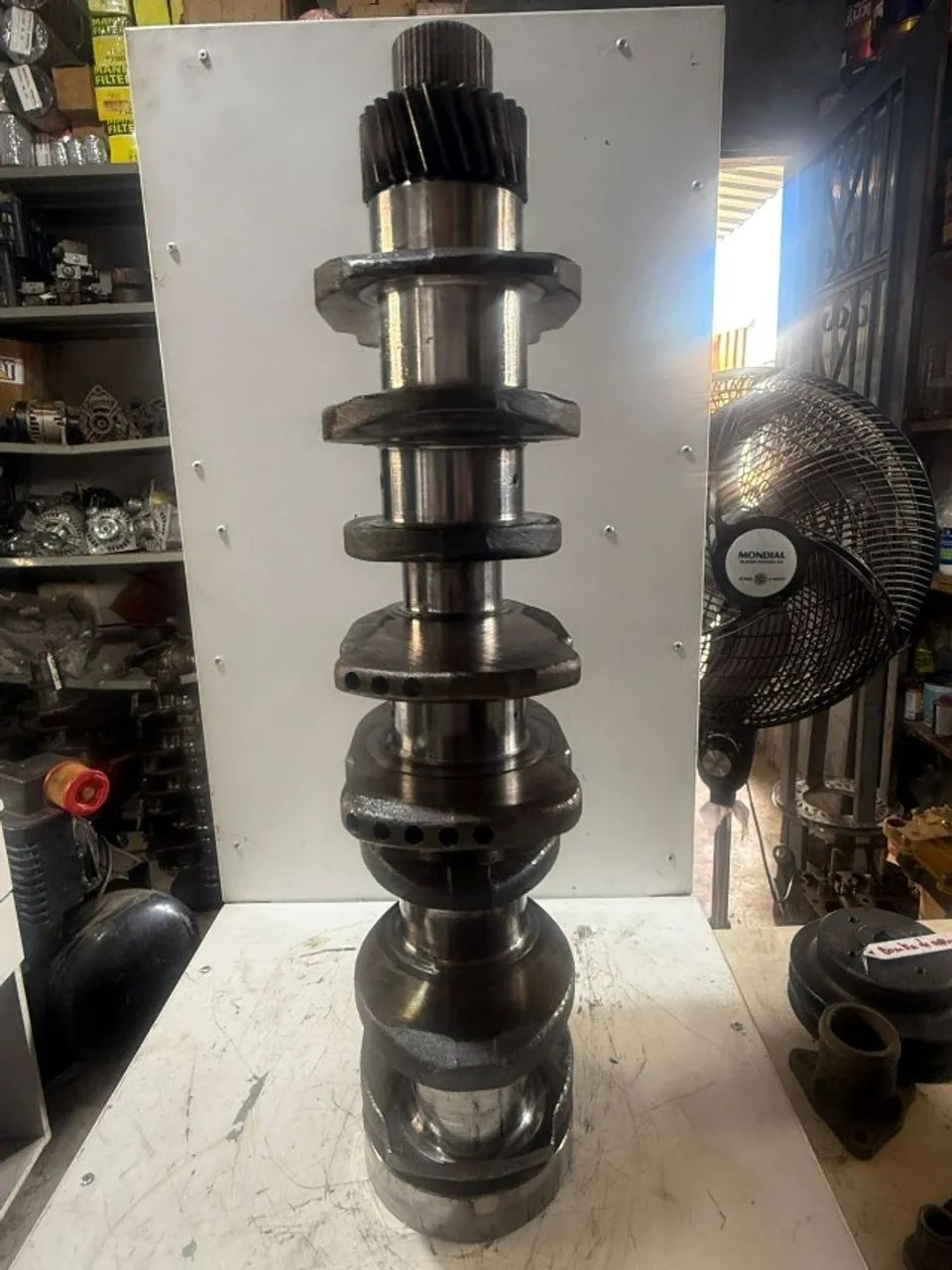 Eixo virabrequim 0,25mm Motor Internacional turb retroescavadeira JCB 3C p/n 02/103437